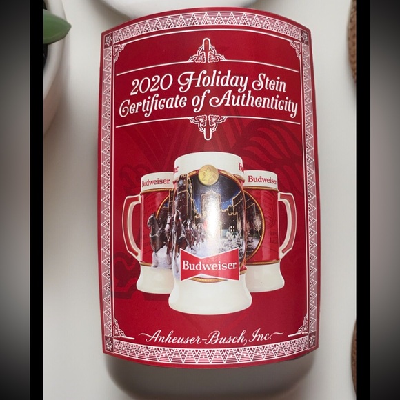 NEW! ✨2020 Budweiser Holiday Stein Beer Mug from Annual Christmas Series in BOX - Picture 3 of 6